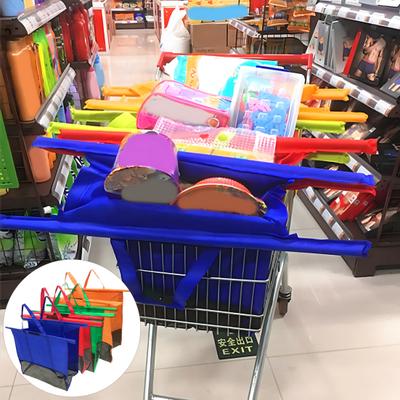 4Pcs Trolleys Bag Reusable Shopping Bags with Reinforced Handle Large Capacity Reusable Folding Trolley Bags