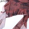 BITCED Spring Women's Solid-Colour Slim-Fit Streetwear Halter-Neck Backless Printed Top
