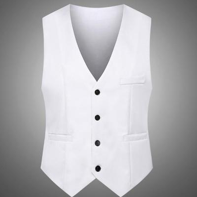 Plus Size Men's Korean Style Slim Fit Casual Suit Vest