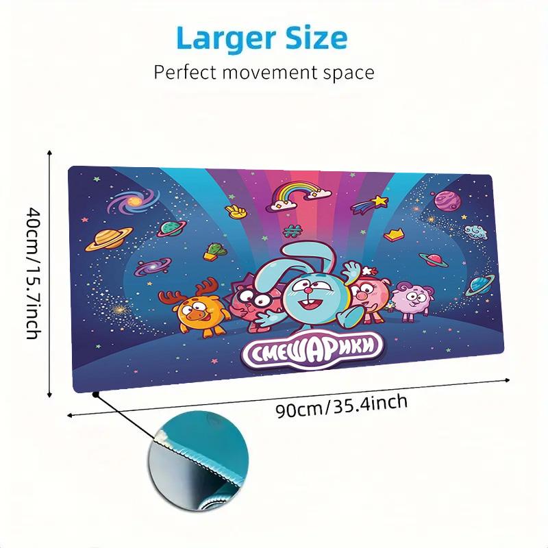 Kikouriki Kikoriki Cartoon Color Mouse Pad Large Gaming Table Cushion Non-slip Laptop Tablet Big Mousepad XXL Mat Mini PC Playmat With Lock Edge