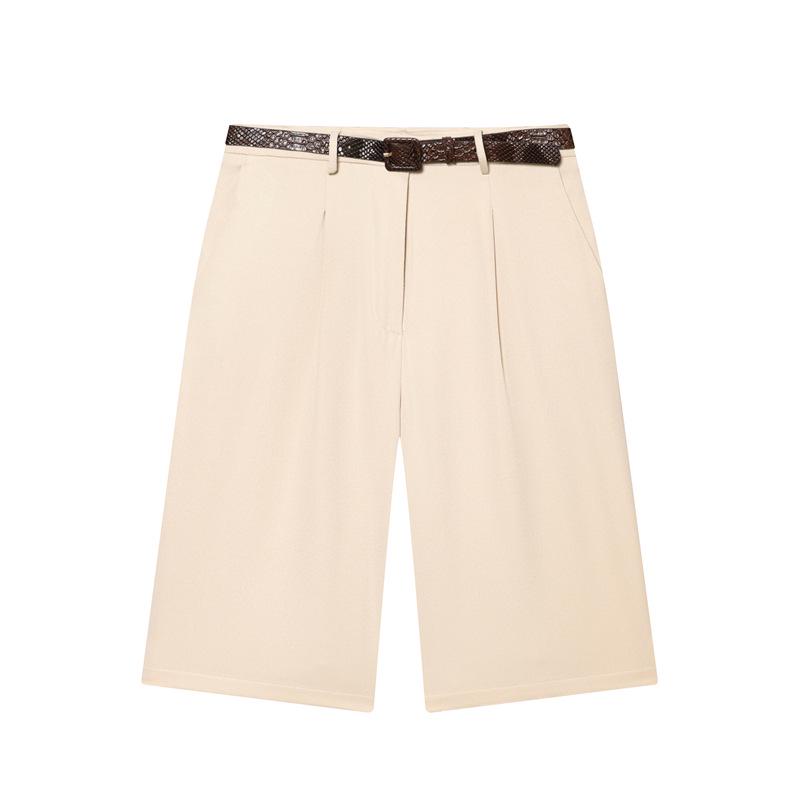 Autumn 2025 European & American Retro Casual Loose Pants L кремовый