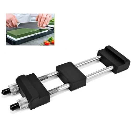 Newseego Universal Whetstone Stand with Center, Non-Slip Fixed Base, Stainless Steel Whetstone Stand, Adjustable for Sharpening Stones, Knives, and Sw