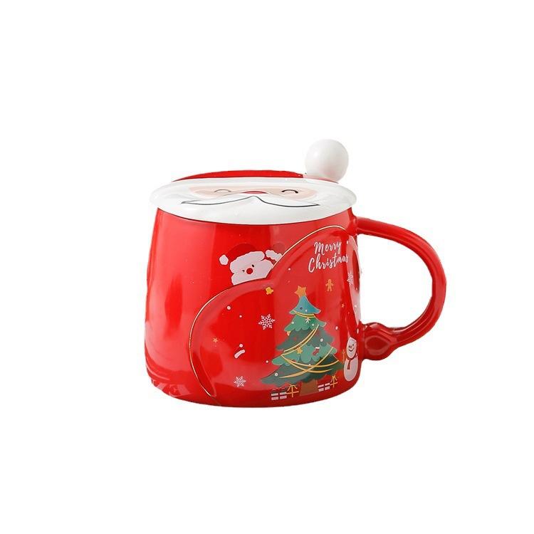 Cute Cartoon Christmas Mug Creative Christmas Souvenir Ceramic Cup Coffee Cup