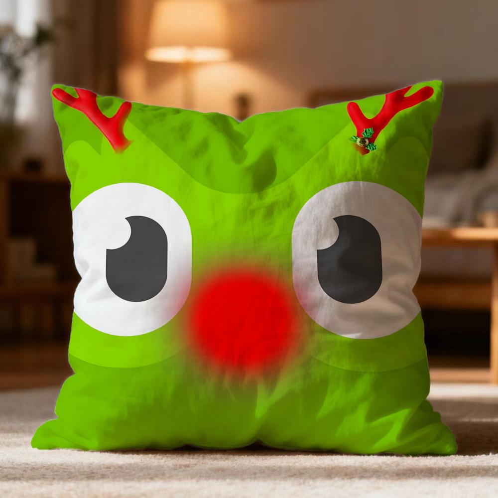 Popular D-DDuolingo Cushion Cover Soft Washable Pillow Case Multi-Scene for Couch Bed Travel Office Use