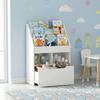 Children's Shelf with Drawer, Bookshelf with Compartments, 60 x 29.9 x 90 cm, White