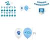 Lebhaftes Blaues Hinweise für Kinder Themen-Geburtstagsparty Deko-Set mit Happy Birthday Banner und Luftballons