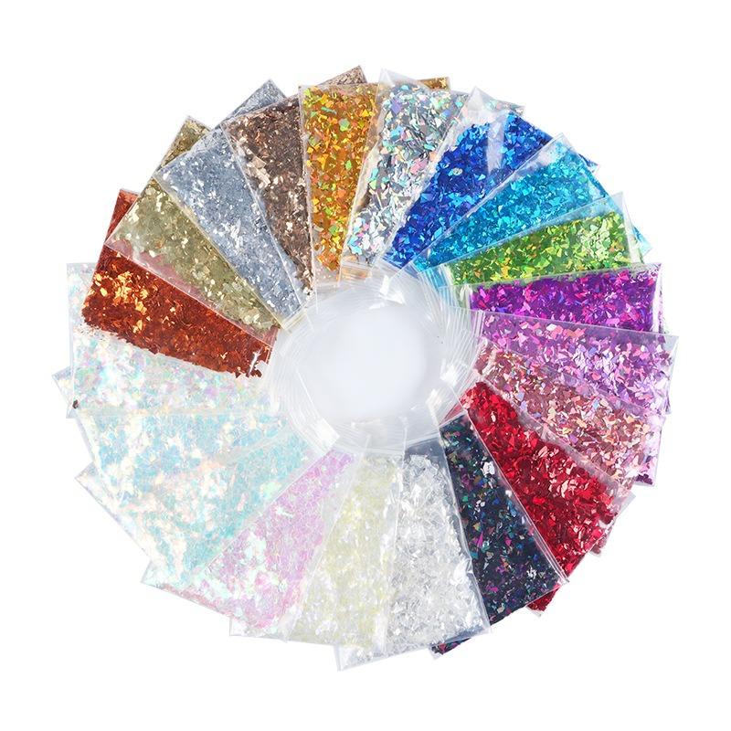 10G/sacchetto laser frammenti irregolari unghie glitter 10 tipi di decorazione unghie illusoria PET fai da te toppa per unghie decorazione design