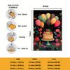 Cake and hot air balloon pattern Flannel printed blanket suitable for all seasons suitable for living room office sofa travel