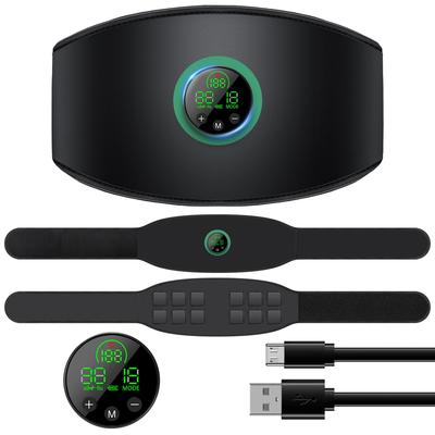 EMS Abdominal Muscle Training USB Muscle LCD Japanese Instruction 15 12 Conductive 30 Intensity No Gel for Men and Women Machine, Rechargeable,