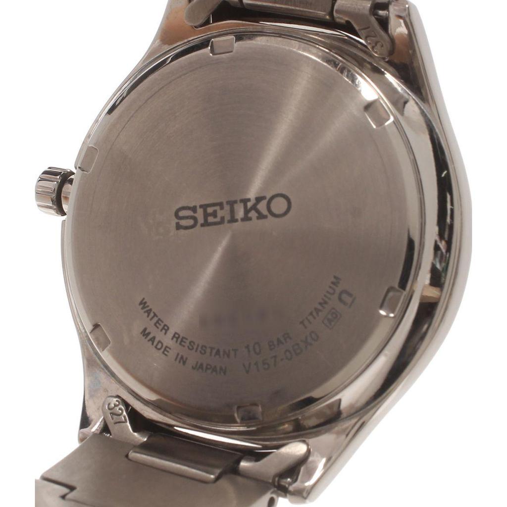 Used Seiko Watch V157-0BX0 Solar Black Men's SEIKO
