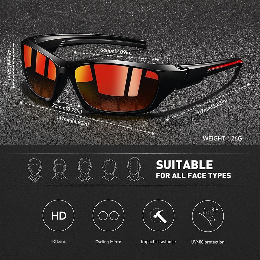 Fashion Vintage Driving Fishing Cycling Sports Sunglasses Men Women Running Mountaineering Sport Man Sun Glasses UV400 Eyewear
