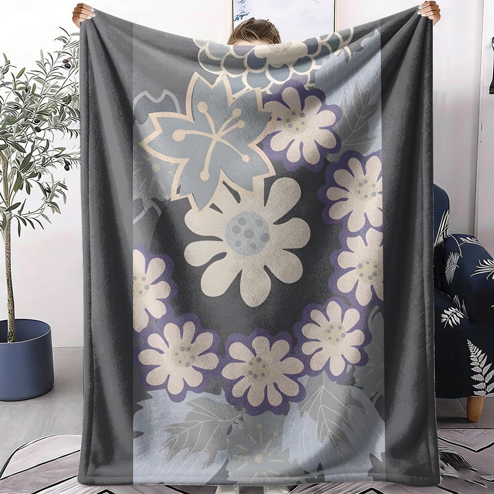 Luxury Patterns Throw Soft Flannel AC Blanket Lightweight Summer Nap Throw Cozy Blanket for Sofa Bed Travel Home 75x90cm
