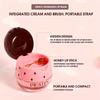 Strawberry Lip Mask with Brush Moisturizing Tinted Lip Balm Soft Smooth Lips Solid Lip Gloss Portable Lip Care Night Use Daily Use