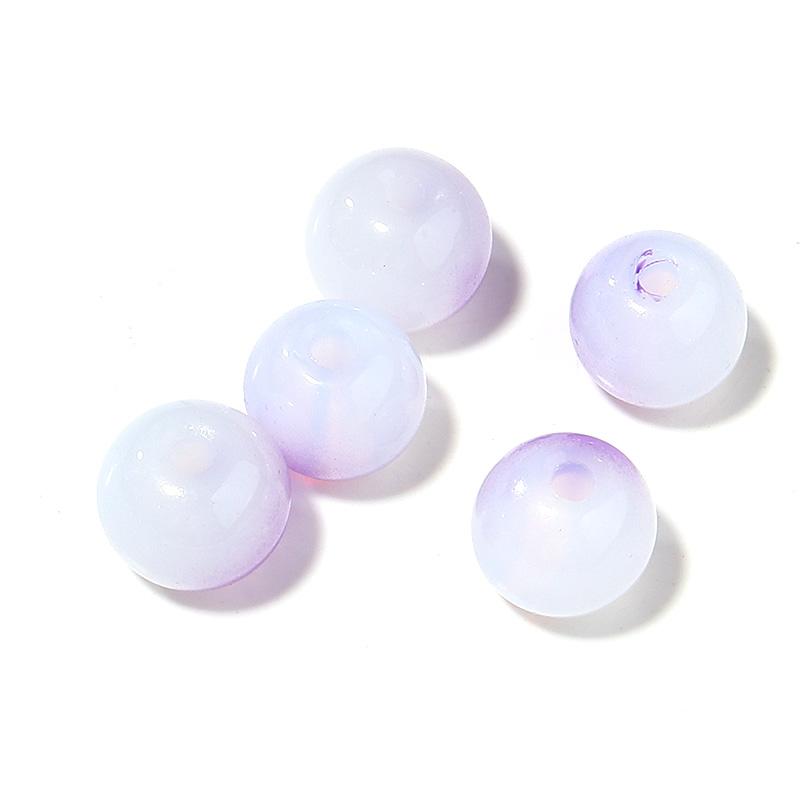 50Pcs 8mm Lampwork Beads High Quality Colored Loose Spaced Round Bead For Craft Jewelry Making Diy Bracelet Necklace Accessories