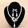 Pearl Necklace Earrings Set For Girls All  Novel Alloy Gold And Silver Two-Piece Set