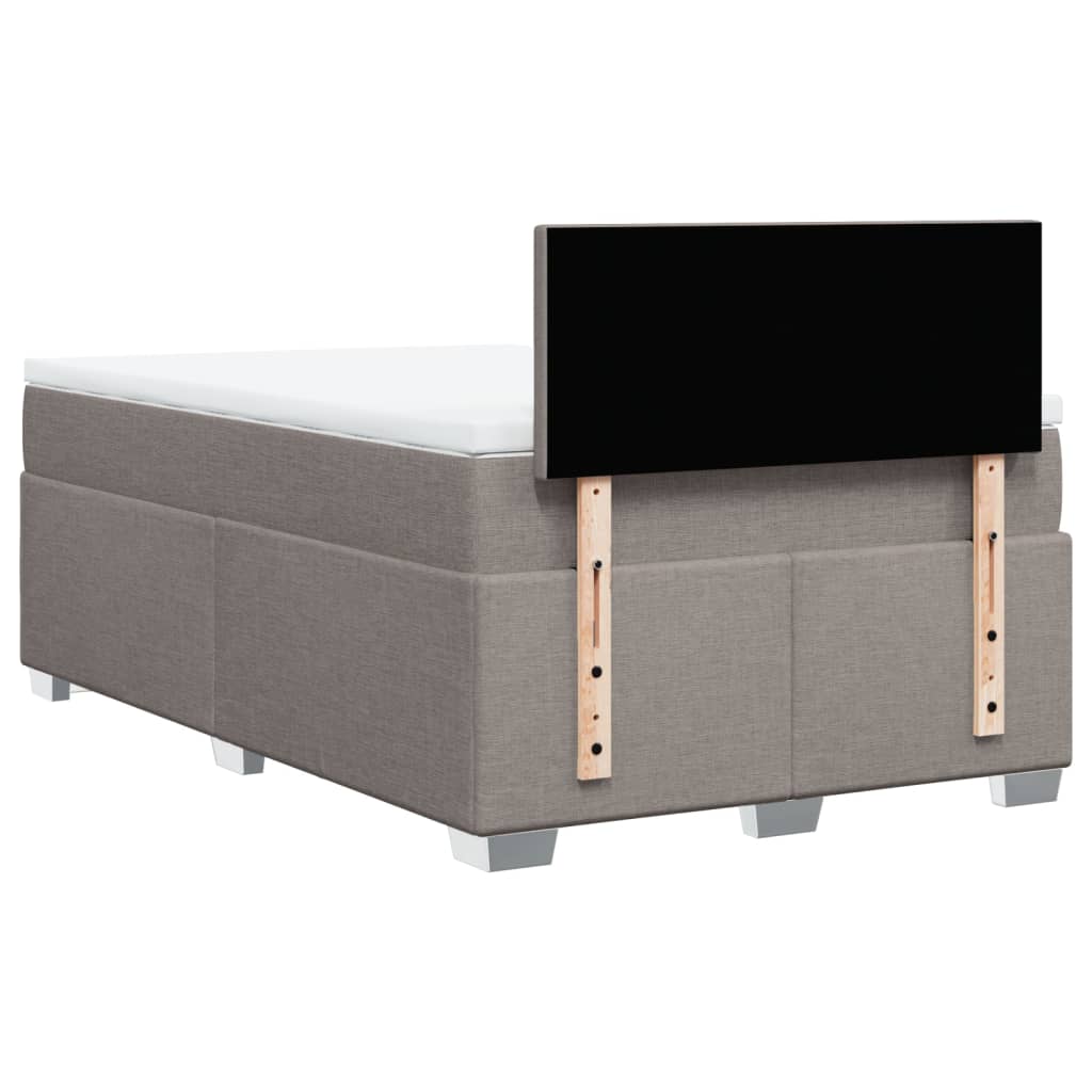 Vidaxl Letto Continentale Con Materasso, Taupe, Tessuto, 120X200 Cm