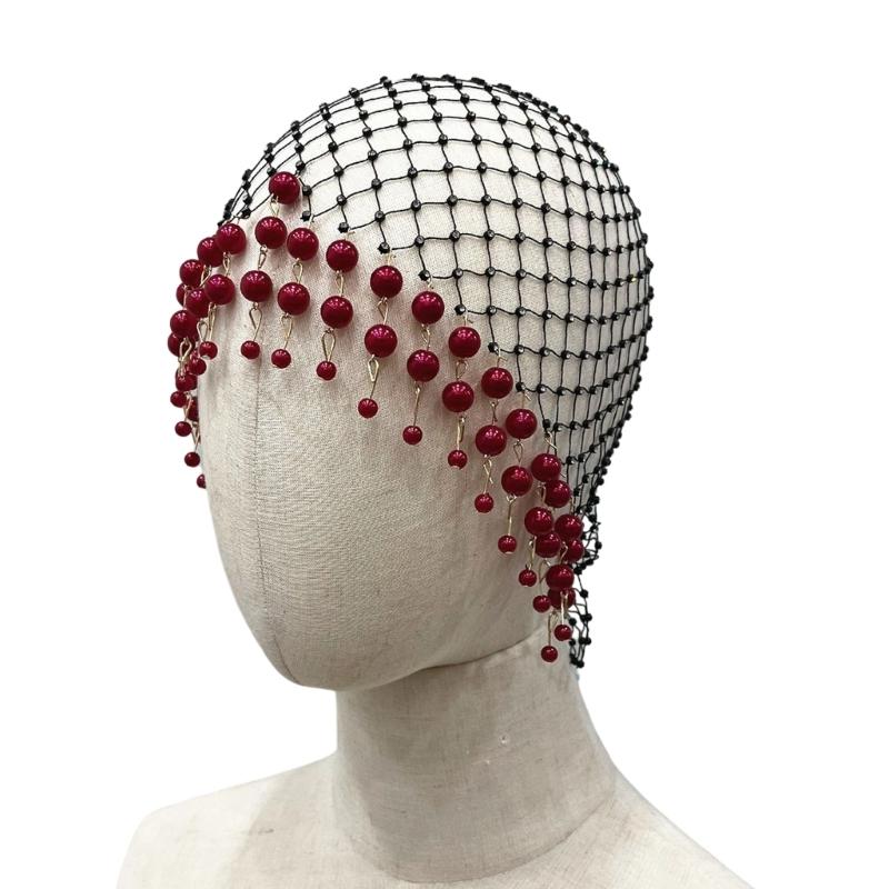 

Handmade Hollow Tassels Hairpiece Women Hair Jewelry with Deliacte Texture and Secure Fit Perfect for Weddings and Party кларет