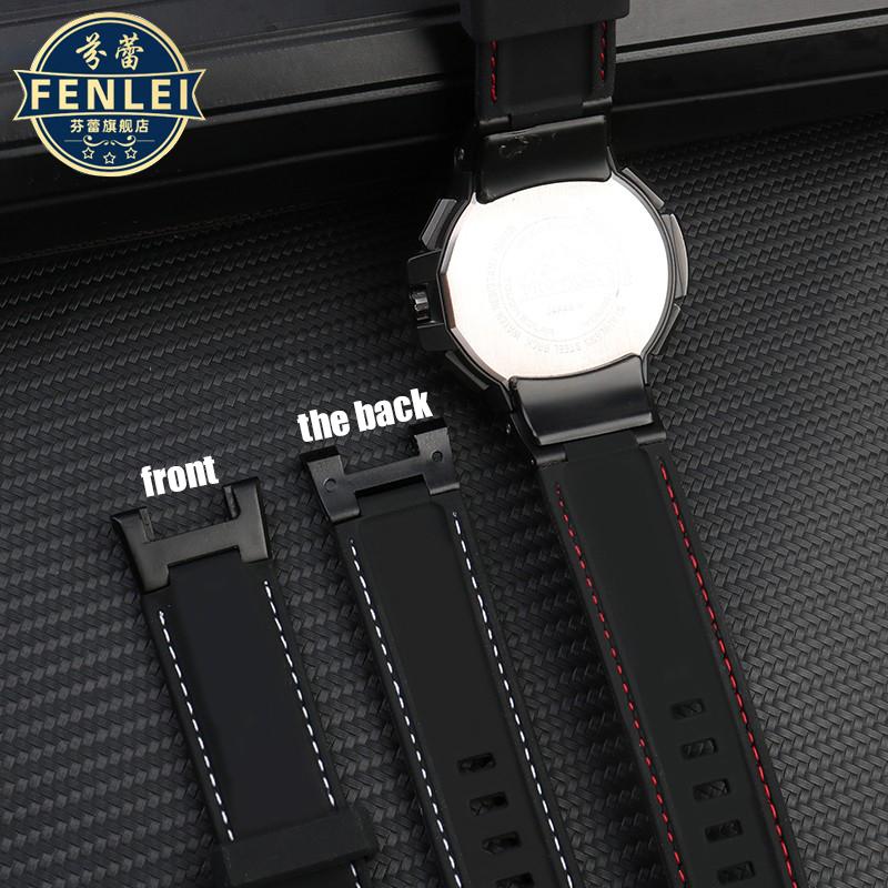 Modified Silicone Watchbands For Casio PROTREK Series PRW-7000 PRW7000 PRW-7000FC Rubber Watch Strap For Men With Tools Bracelet