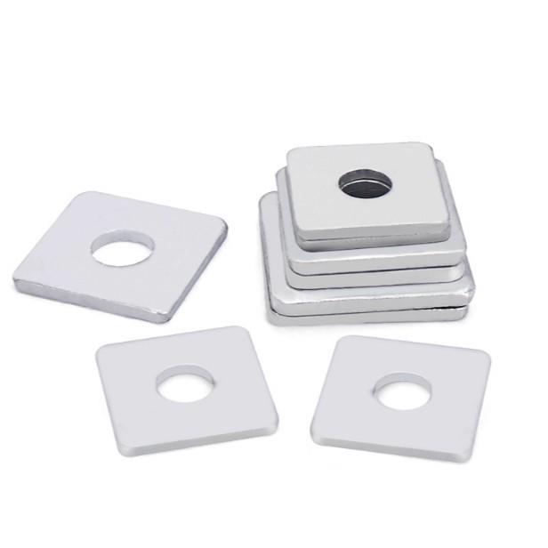 

Galvanized Thickened Square Iron Plate Washer with Hole - Curtain Wall M4-M16 Cold-galvanized M6*20*2.5
