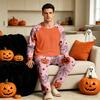 Men's Printed Two-Piece Pajama Set Comfortable Sleepwear for Home