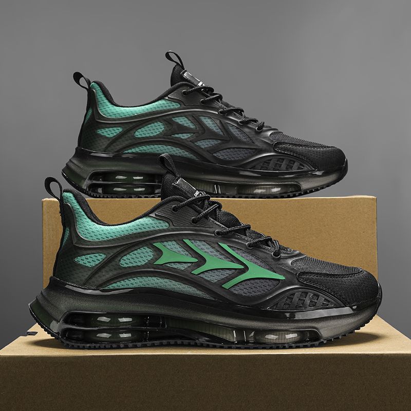 Men's Shoes Summer Breathable New Mesh Sports Running Shoes Air Cushion Shock Absorption Soft Sole Running Casual Dad Shoes