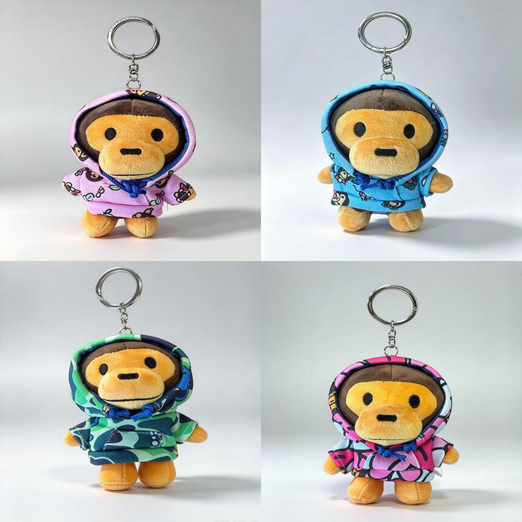Plush Monkey Keychain For Kids With Design And Soft Pp Cotton Fill