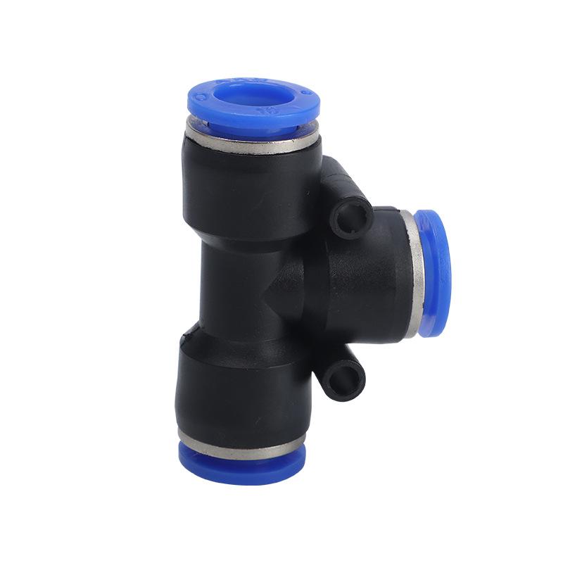 Leak-Proof T-Type Air Tube Connector - PE4/6/8/10/12 Quick Connect Fittings