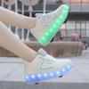 New four-wheel runaway shoes, children's roller skates, double-wheel charging models, luminous sports shoes, wheel shoes, skates, students