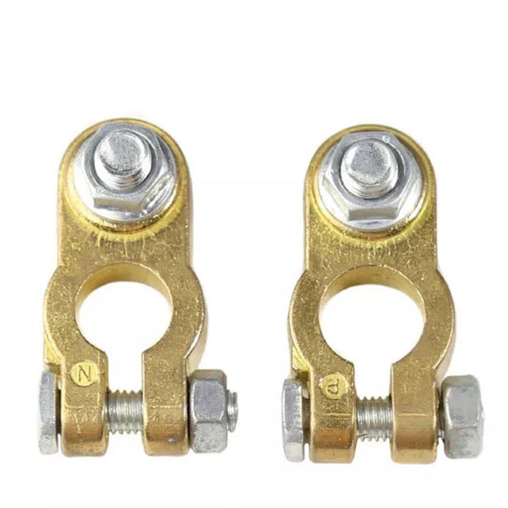 4 Adet Araba Akü Terminalleri Konnektörleri Kelepçeleri Saf Bakır Hızlı Çıkarma Akü Kelepçeleri Arabalar Kamyonlar Tekneler Karavanlar İçin