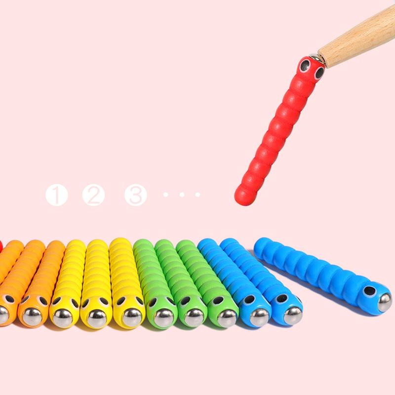 Montessori Baby Toys Children's Magnetic 1 Catching Insects 2 Fishing Toy Catching Insects Baby Games Puzzle Early Learning Toys