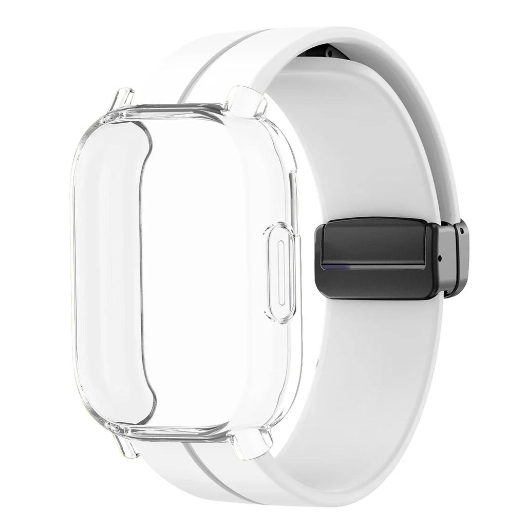 Magnetisches Silikonarmband + Hülle für Xiaomi Redmi Watch 5 Active Lite Smartwatch Armband und Hülle für Redmi Watch 5 Active Lite