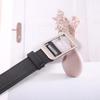 Lazy Piercing Belt, Men and Women, Simple Non-porous Belt Ins, Korean Style Fashion Belt Jeans Belt