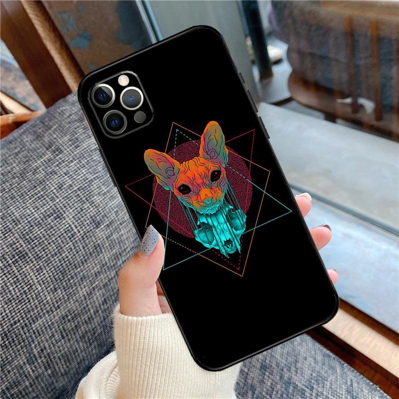 Sphinx Cat Printing Drawing Phone Case For iPhone 14 15 16 Pro Max 11 12 13 Pro X XR XS Max 14 Plus Soft Cover