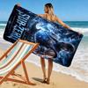 Mortal Kombat Print Beach Towel, Large Soft Quick Dry Towel for Beach Camping Swimming