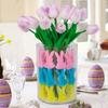 Easter Bunny With Tulips High Elastic Sponge Stamping Flower Arrangement PU Sponge