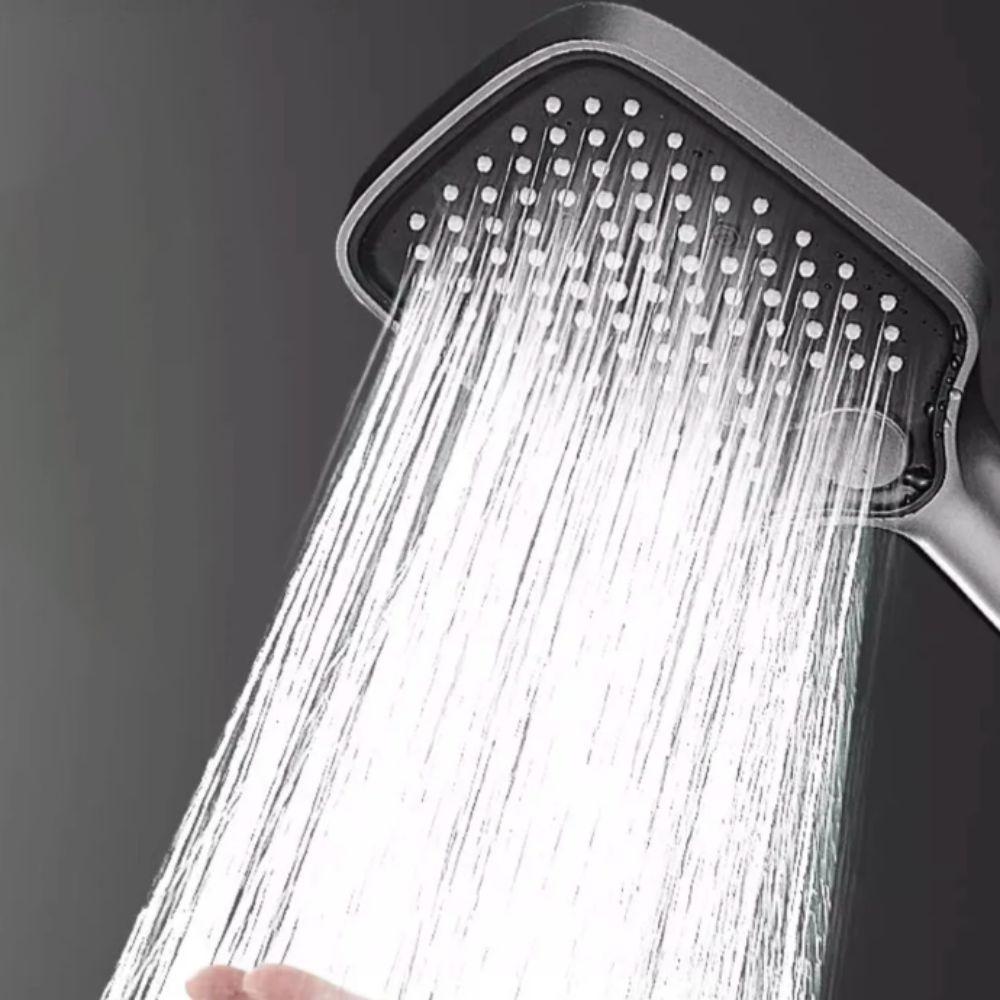 Rectangular Large Panel Pressurized Shower Head 3 Mode Rain Shower Set Barber Shop