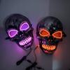 Halloween Killer Luminous Mask Led Light Up Skull Mask Glow In The Dark Mask For Party Festival Cosplay Skeleton Killer Supplies