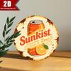 Pc D Flat Sunkist Orange Soda Vintage Sign  Vintage Wall Art  Vibrant D Flat Printed Kitchen Decor Bar and for Man Cave