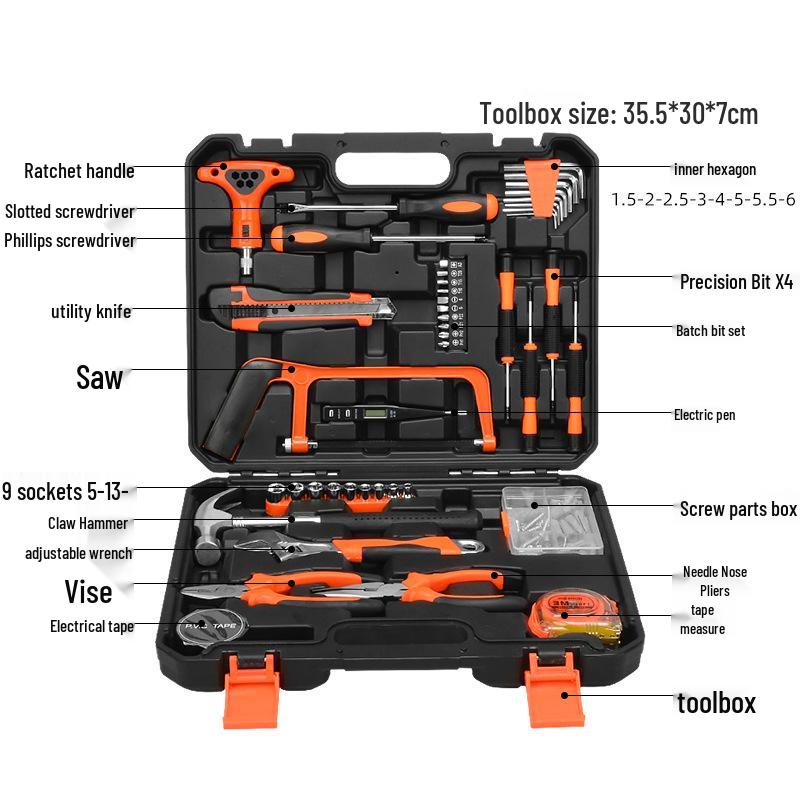Jing Tong Multifunctional Home Tool Set - Complete Repair Toolbox
