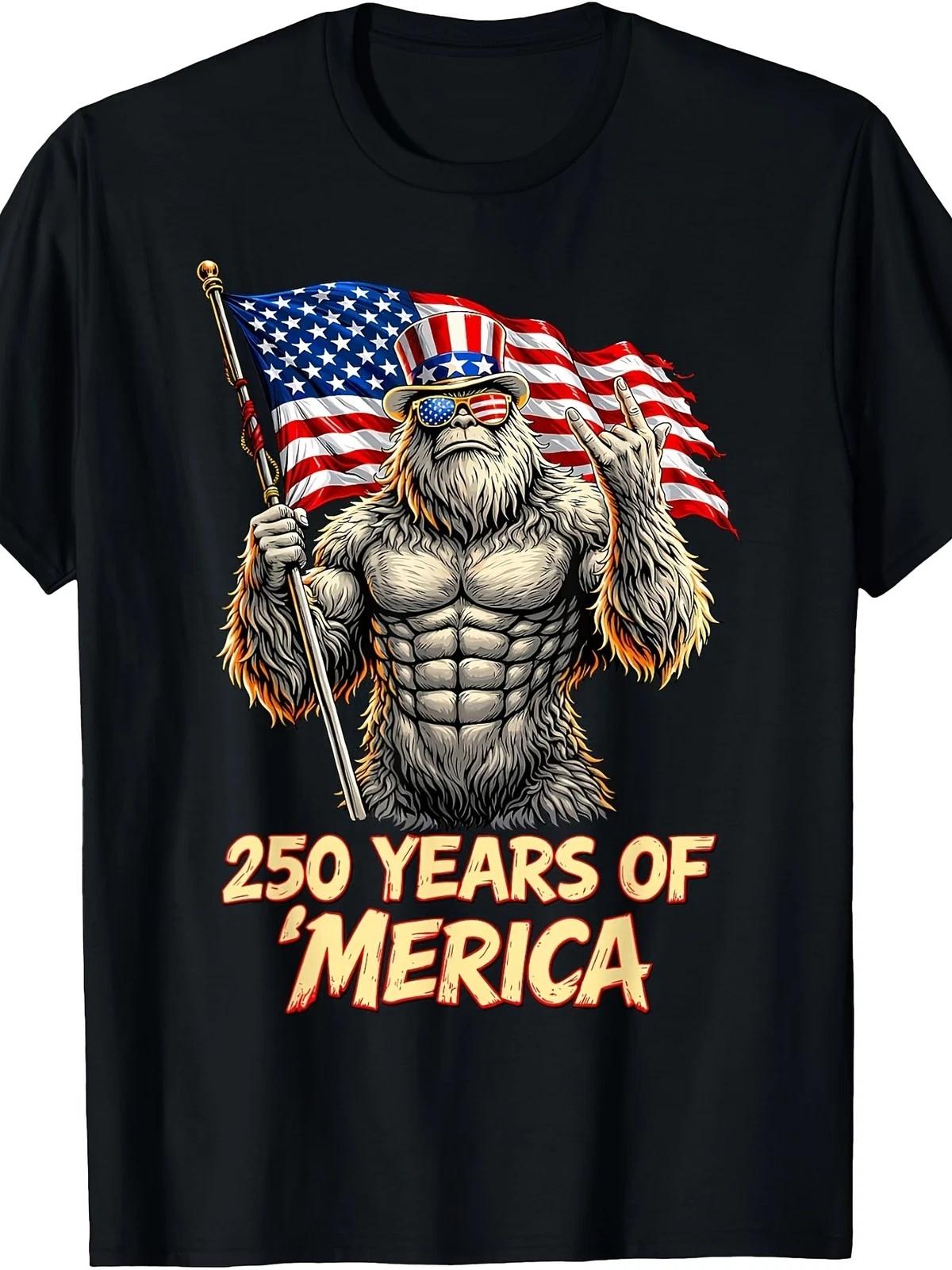 USA 250th Anniversary T Shirt 1776 America Patriotic Graphic Casual Tee XXXXL