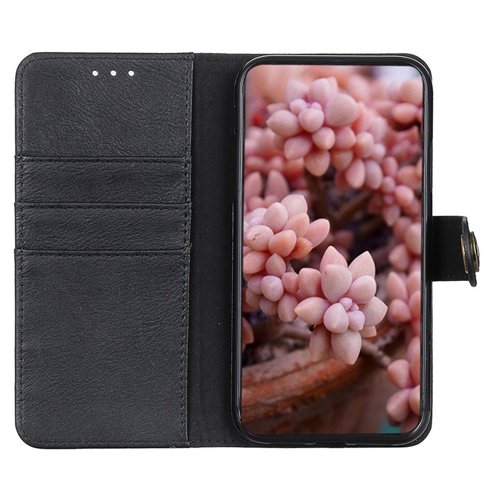 

KHAZNEH For Motorola Moto G24 Power Cowhide Texture Phone Case Leather Wallet Cover Khaki
