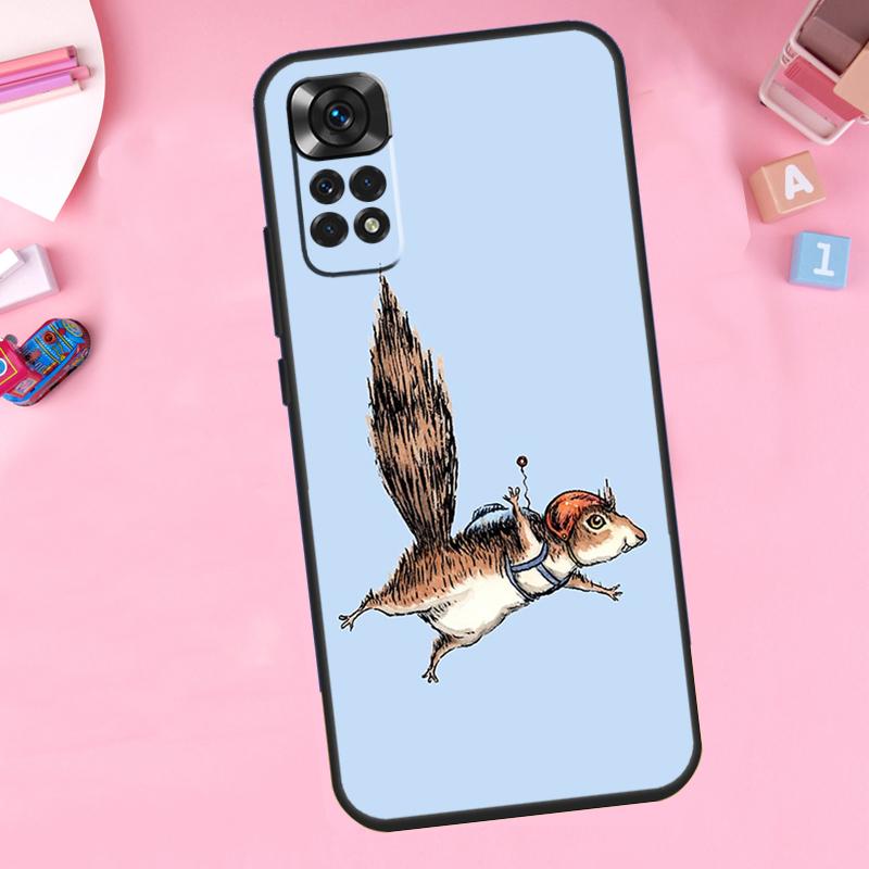 Cartoon Squirrel For Xiaomi Redmi Note 14 10 11 12 13 15 Pro Plus Phone Case For Redmi 15 15C 14C 12C 10C 13C