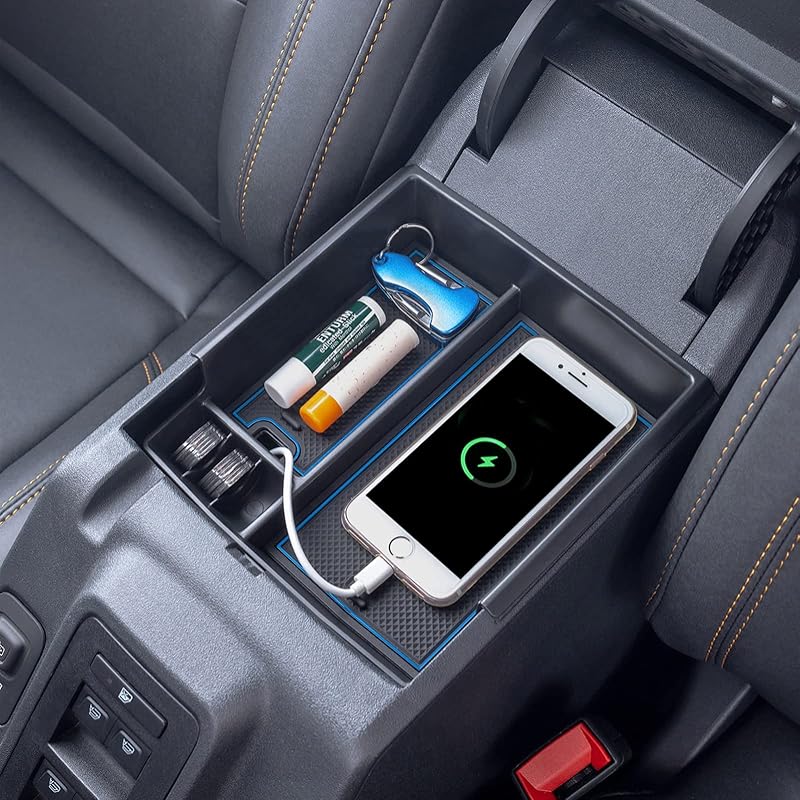 TOPTALL 2025 Upgraded Tray Compatible With Ford Bronco 2025 4-Door Automatic Transmission, Full Size Bronco Center Console Organizer Armrest Box