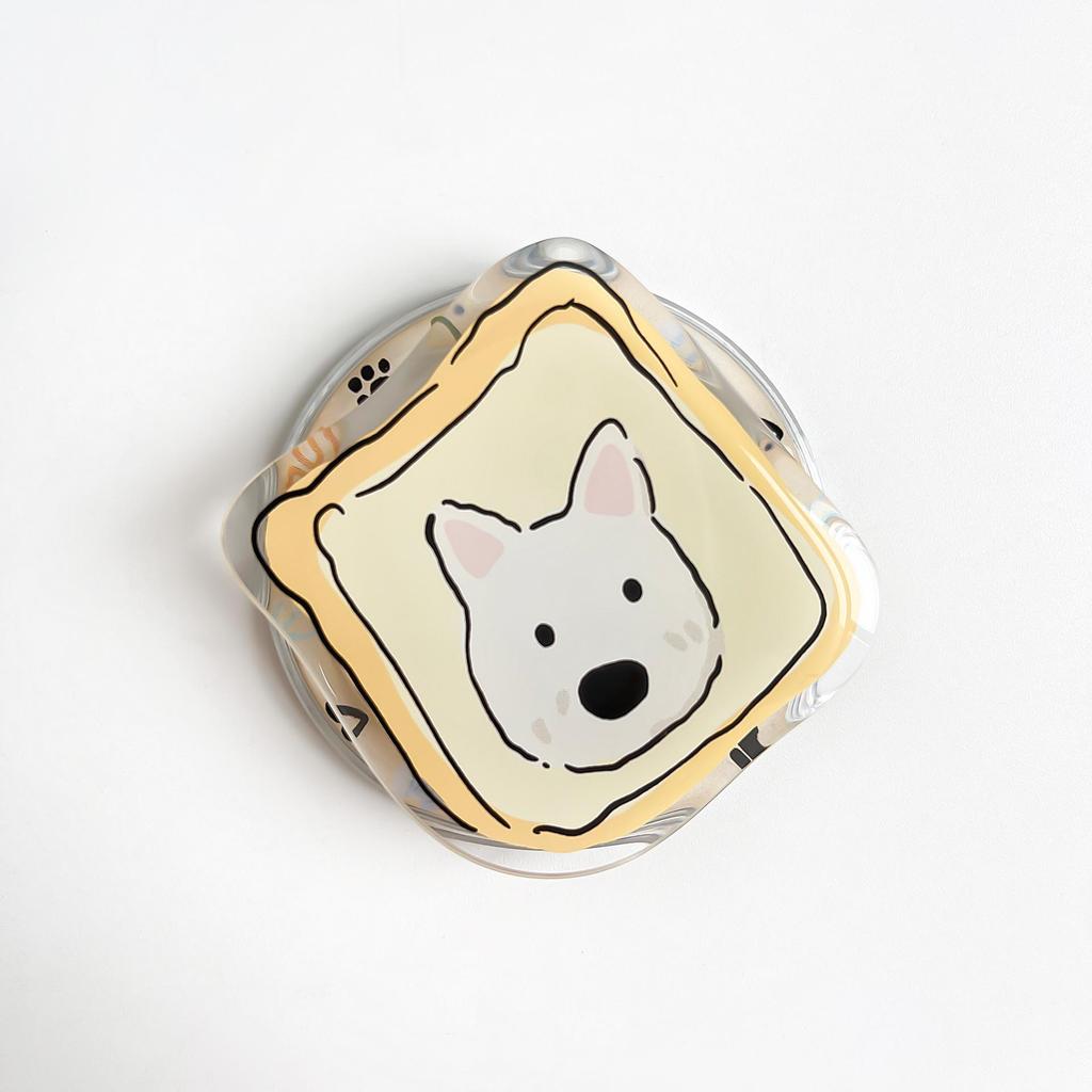 Cartoon Puppy Magnetic Phone Holder – Retractable Desktop Acrylic Stand