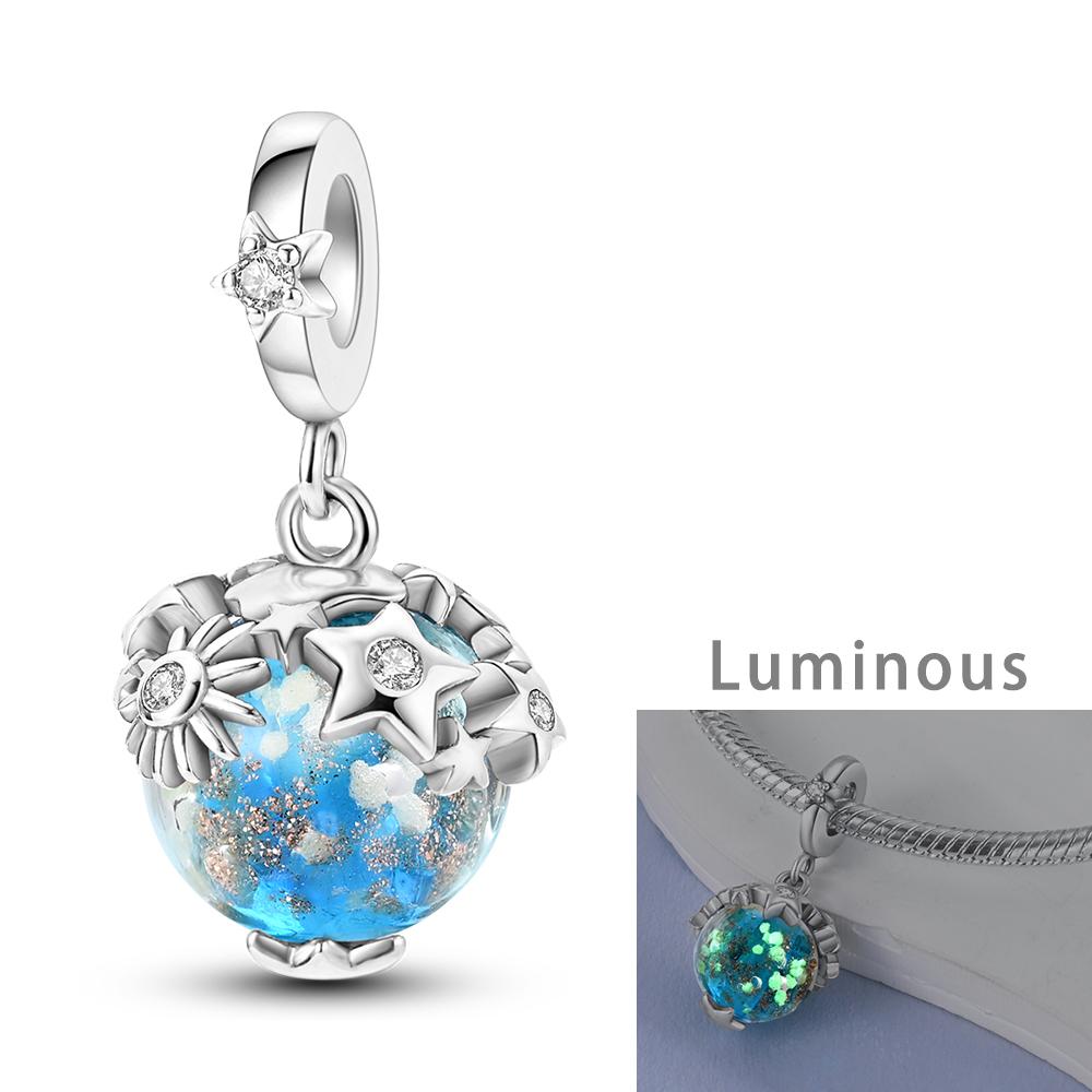 Silver Plated Chameleon Avocado Moon Spinning Eye Charms Fit Bangle Charm Beads Pendent Dangle Bracelet Woman Jewelry