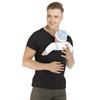 Maglietta Portabebè da Uomo Misto Cotone Scollo a V Manica Corta Maglietta da Papà per Portare il Bambino T-shirt per un Genitorialità Confortevole Cura del Bambino