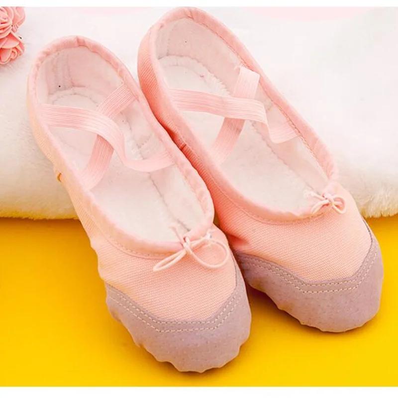 Woman Plus Velvet Ballet Shoes Adult Split Child Sole Soft Ballet Girls Dance Shoes Practicing Dancing Women Boots