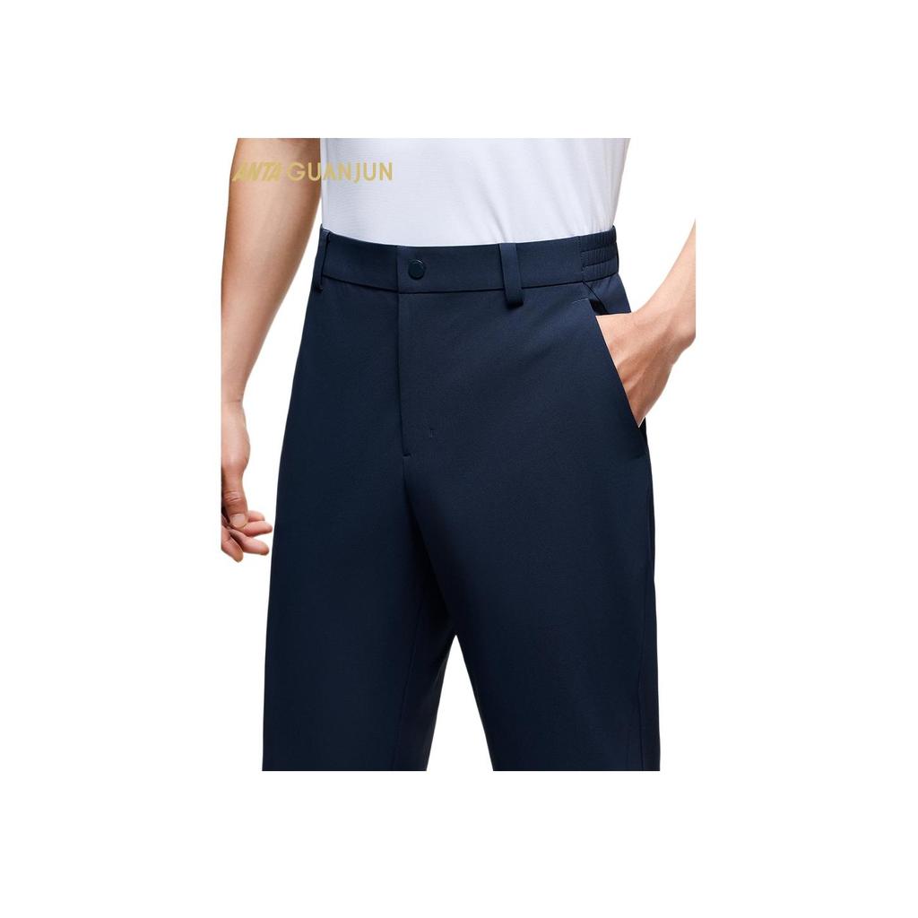Anta Champion All-Weather Series Solid Color Mid-Rise Water-Resistant Comfortable Breathable Straight-Leg Casual Pants Men Bottoms 152430508-2