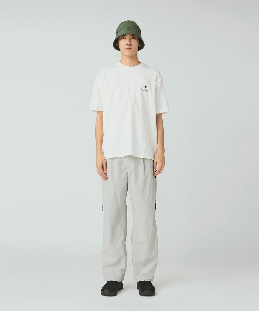 Snow Peak Soft Cotton Relaxed Logo T-Shirt TS-25AU006, Short Sleeve, Men's/Women's, XXL, Off White