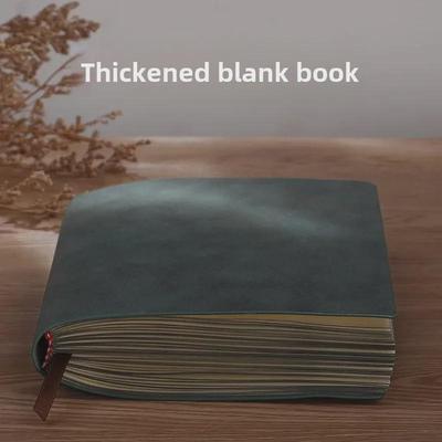 Retro A5 Blank Notebook - Thickened Notepad for Office & College, Customizable with Logo